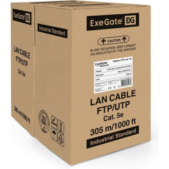 Кабель EXEGATE SPECIAL UTP4-C5E-CU-S26-IN-PVC-GY-305 UTP